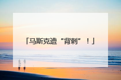马斯克遭“背刺”！