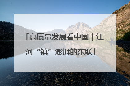 高质量发展看中国｜江河“镇”澎湃的东联