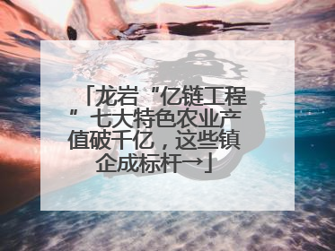 龙岩“亿链工程”七大特色农业产值破千亿，这些镇企成标杆→