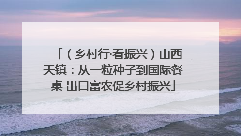 （乡村行·看振兴）山西天镇：从一粒种子到国际餐桌 出口富农促乡村振兴