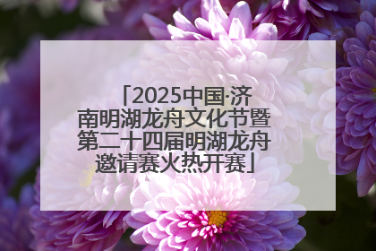 2025中国·济南明湖龙舟文化节暨第二十四届明湖龙舟邀请赛火热开赛