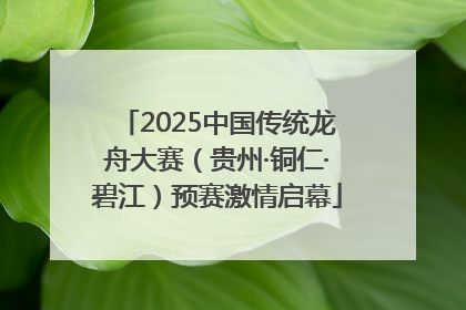2025中国传统龙舟大赛（贵州·铜仁·碧江）预赛激情启幕
