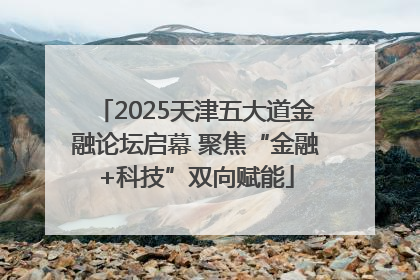 2025天津五大道金融论坛启幕 聚焦“金融+科技”双向赋能
