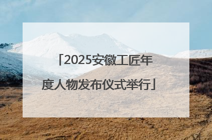 2025安徽工匠年度人物发布仪式举行