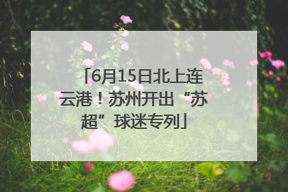 6月15日北上连云港！苏州开出“苏超”球迷专列
