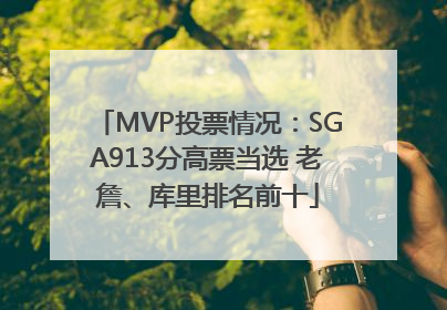 MVP投票情况：SGA913分高票当选 老詹、库里排名前十